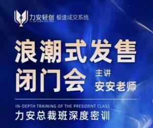 力安深圳闭门会：浪潮式发售，手把手教你做批量搞定成交-大齐资源站