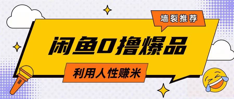 咸鱼0撸玩法利用人性售卖商品达到日挣2张的效果-大齐资源站