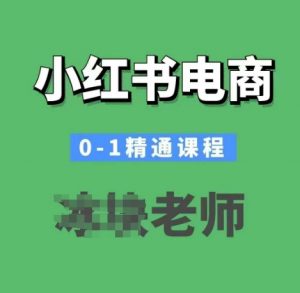 小红书电商0-1精通课程，小红书开店必学课程-大齐资源站
