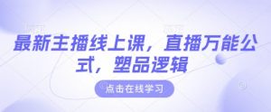 最新主播线上课，直播万能公式，塑品逻辑-大齐资源站