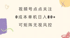 视频号点点关注，0成本单号80+，可矩阵，绿色正规，长期稳定【揭秘】-大齐资源站