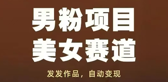 男粉项目美女赛道，发发作品，轻松获流自动变现-大齐资源站