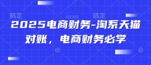 2025电商财务-淘系天猫对账，电商财务必学-大齐资源站
