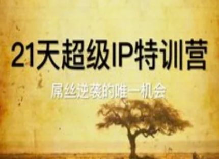 21天超级IP特训营，屌丝逆袭的唯一机会-大齐资源站
