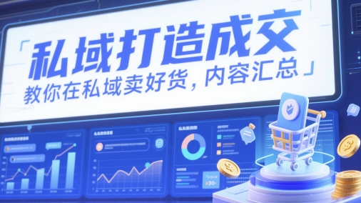 私域打造成交，教你在私域卖好货，内容汇总-大齐资源站