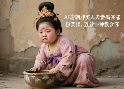 AI唐朝胖美人夫妻搞笑涨粉实操，五分钟教会你-大齐资源站