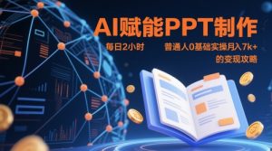 AI赋能PPT制作，每日2小时，普通人0基础实操月入7k+ 的变现攻略-大齐资源站