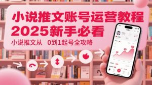 小说推文账号运营起号教程，2025新手必看，小说推文从0到1起号全攻略-大齐资源站
