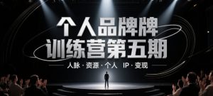 个人品牌训练营第五期,人脉·资源·个人IP·变现-大齐资源站
