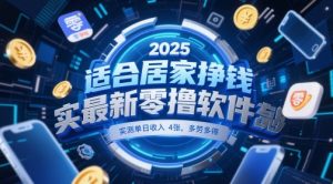 适合居家挣钱2025最新零撸软件，实测单日收入4张，多劳多得 一部手机即可操作【揭秘】-大齐资源站