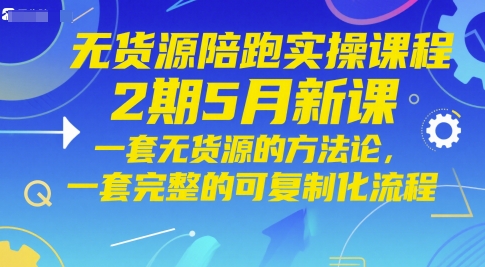 无货源陪跑实操课程2期5月新课，一套无货源的方法论，一套完整的可复制化流程-大齐资源站