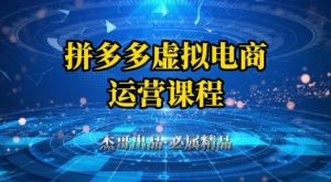 拼多多虚拟资料项目，从起店到出单全套系列教程，从0到1小白也可以轻松上手-大齐资源站