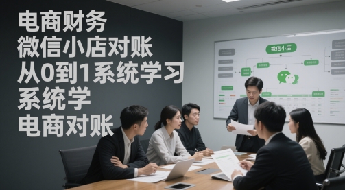 电商财务微信小店对账，从0到1系统学习电商对账-大齐资源站