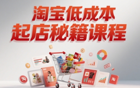淘宝低成本起店系统课，助你快速起店，实现弯道超车-大齐资源站