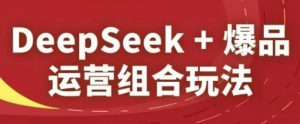 DeepSeek+爆品运营组合玩法，2025淘系精品课-大齐资源站
