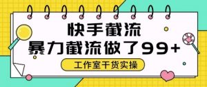 快手暴力截流玩法，全自动无需人工，每日单号50+精准客资【揭秘】-大齐资源站