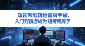 短视频剪辑运营高手课，入门到精通成为短视频高手-大齐资源站