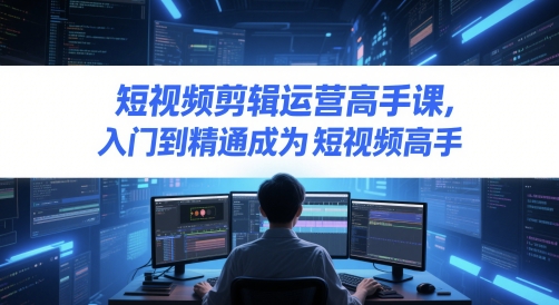 短视频剪辑运营高手课，入门到精通成为短视频高手-大齐资源站