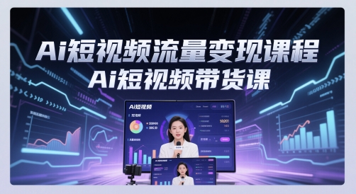 Ai短视频流量变现课程，Ai短视频带货课-大齐资源站