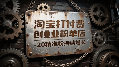 淘宝打付费创业粉单店每天稳定10-20精准粉持续增长【揭秘】-大齐资源站