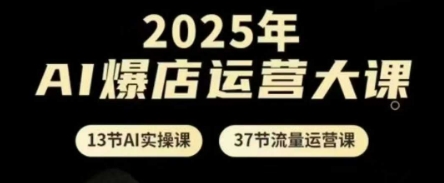 2025年AI爆店运营大课，13节AI实操课+37节流量运营课-大齐资源站