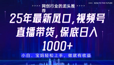 视频号直播带货代运营，只需提供账号，无需剪辑、直播和运营，只管坐收佣金【揭秘】-大齐资源站