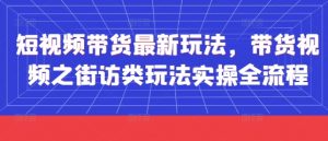 短视频带货最新玩法，带货视频之街访类玩法实操全流程-大齐资源站