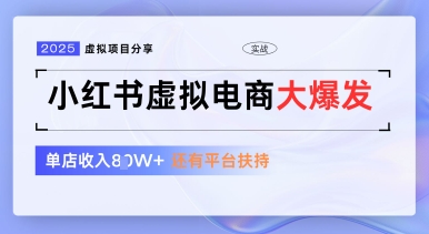 小红书虚拟电商项目，平台大力免费流量扶持，低门槛1拖3玩法-大齐资源站