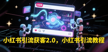 小红书引流获客2.0，小红书引流教程-大齐资源站