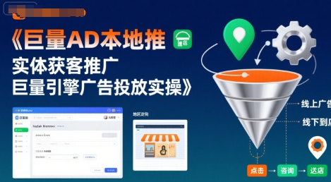 巨量AD本地推实体获客推广，巨量引擎广告投放实操-大齐资源站