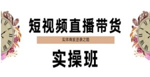短视频直播带货实操班，实体商家逆袭之路-大齐资源站