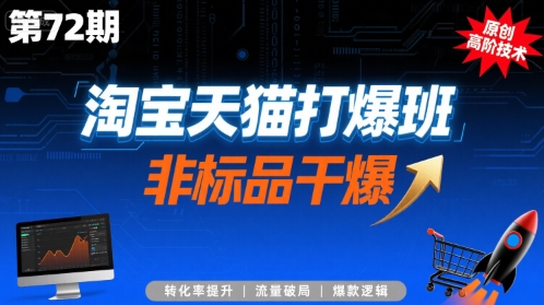 淘宝天猫打爆班原创高阶技术第72期，非标品干爆-大齐资源站
