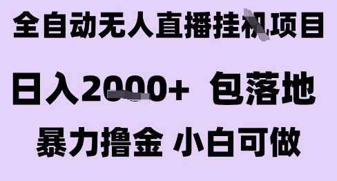 最新全自动抖音无人直播挂G项目，日入2k+ 包落地暴力撸金，小白可做【揭秘】-大齐资源站