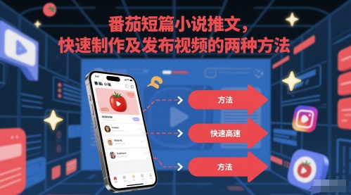 番茄短篇小说推文，快速制作及发布视频的两种方法-大齐资源站