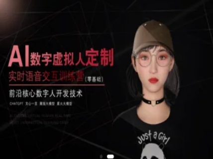 AI数字虚拟人定制，实时语音交互训练营（零基础），前沿核心数字人开发技术-大齐资源站
