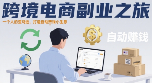跨境电商副业之旅，一个人的亚马逊，打造自动賺钱小生意-大齐资源站