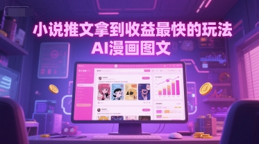 小说推文拿到收益最快的玩法，AI漫画图文-大齐资源站