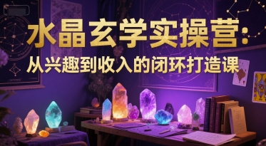 水晶玄学实操营：从兴趣到收入的闭环打造课-大齐资源站