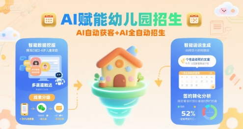 AI赋能幼儿园招生，AI自动获客+AI全自动招生-大齐资源站
