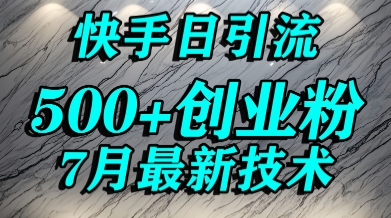 创业粉怎么打？快手精准引流创业粉，宝妈群体日进500+精准流量-大齐资源站