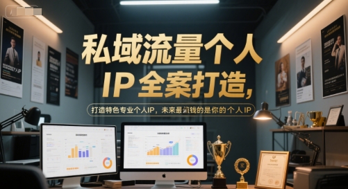 私域流量个人IP全案打造，打造特色专业个人IP，未来最值钱的是你的个人IP-大齐资源站