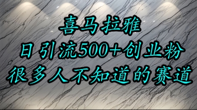 喜马拉雅，小而精的流量赛道，日进500+精准创业粉-大齐资源站