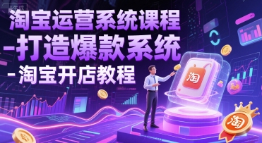 淘宝运营系统课程-打造爆款系统-淘宝开店教程-大齐资源站
