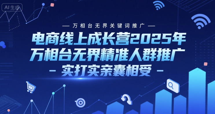 电商线上成长营2025年，万相台无界关键词推广-万相台无界精准人群推广-实打实亲囊相受-大齐资源站
