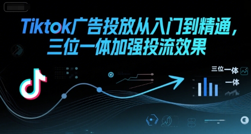 Tiktok广告投放从入门到精通，三位一体加强投流效果-大齐资源站