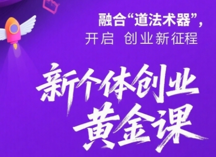 新个体创业黄金课：道法术器四维抢占2025红利-大齐资源站