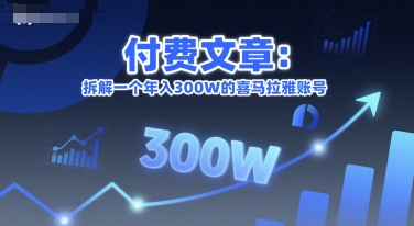 付费文章：拆解一个年入300W的喜马拉雅账号-大齐资源站