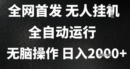 2025首发无人挂G项目，日入2k+，全自动运行，无脑操作，长期稳定 小白可玩【揭秘】-大齐资源站