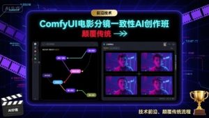 ComfyUI电影分镜一致性AI创作班，前沿技术，颠覆传统-大齐资源站