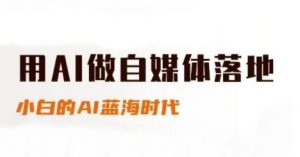 用AI做自媒体落地，适合新手快速入门与进阶，小白的AI蓝海时代-大齐资源站